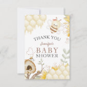 Bumble Bee Baby shower Merci Cartes (Devant)