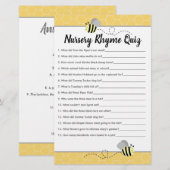 Bumble Bee Baby shower Nursery Rhyme Quiz (Voorkant / Achterkant)