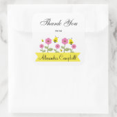 Bumble Bee Baby shower Stickers Merci (Sac)