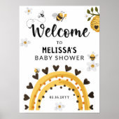Bumble Bee Baby shower Welkom Poster (Voorkant)