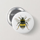 Bumble Bee Badge Ronde Button 5,7 Cm (Voorkant /achterkant)