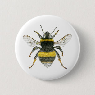 Bumble Bee Badge Ronde Button 5,7 Cm