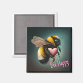 Bumble Bee - Bee Happy - Magnet (Recto/Verso)