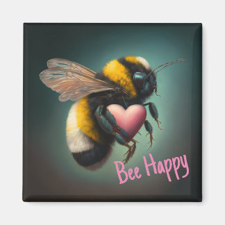 Bumble Bee - Bee Happy - Magnet Magneet