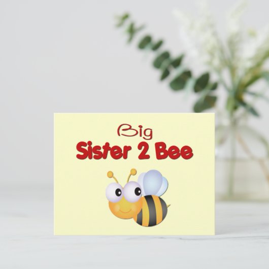 Bumble Bee Big Sister (Bumble Bee Big Sister) Briefkaart (Staand voorkant)