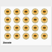 Bumble Bee Biologische Producten Ronde Sticker (Vel)