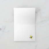 Bumble bee Birthday Folded Bedankt dat je kaarten  (Binnen)