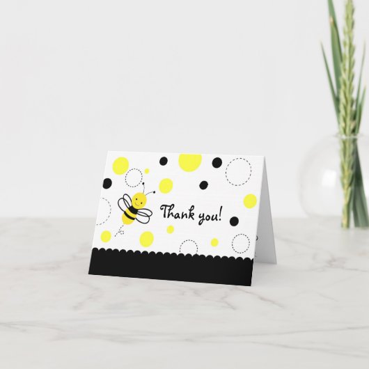 Bumble bee Birthday Folded Bedankt dat je kaarten  (Voorkant)