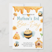 Bumble Bee Birthday Party Invitation Kaart (Voorkant)