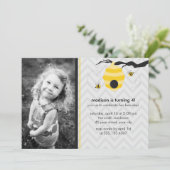 Bumble Bee Birthday Party Kaart (Staand voorkant)