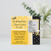 Bumble Bee Birthday Uitnodiging (Staand voorkant)