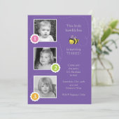 Bumble Bee Birthday Uitnodiging (Staand voorkant)