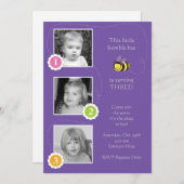 Bumble Bee Birthday Uitnodiging (Voorkant / Achterkant)