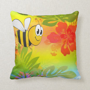 Bumble bee bloem kussen en