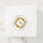 Bumble Bee Bloemen Zonnebloem Hydrangea Baby showe Bedankjes Labels (In situ)