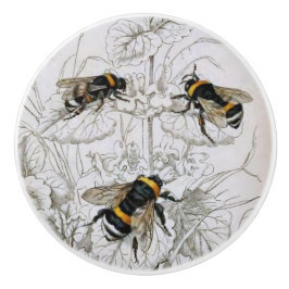 Bumble Bee Botanical Keramische Knop