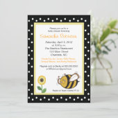 Bumble Bee Buzz 5x7 Baby shower Uitnodiging (Staand voorkant)