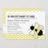 Bumble Bee Buzz-Baby shower Kaart (Voorkant / Achterkant)