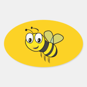 Bumble Bee, Buzz Ovale Sticker