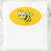 Bumble Bee, Buzz Ovale Sticker (Tas)