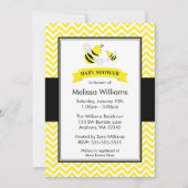 Bumble Bee Chevron Baby Shower Invitations (Devant)