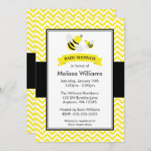 Bumble Bee Chevron Baby Shower Invitations (Devant / Derrière)