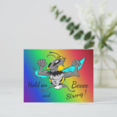 Bumble Bee Cust. Carte postale arc-en-ciel (Debout devant)