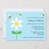 Bumble Bee Daisy Baby Shower Invitations Kaart (Voorkant)