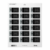 Bumble Bee Damask Étiquettes de adresse - (Feuille entière)