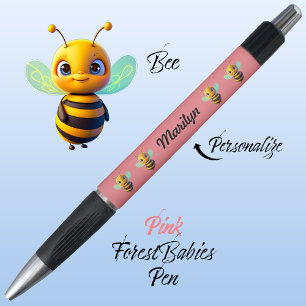 Bumble Bee, Dierengift, Honingbij Kleurrijke Roze Pen