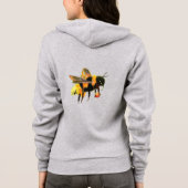 Bumble Bee Dragen Pollen Lichtgrijs Hoodie (Achterkant)