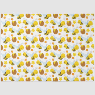 Bumble Bee en Bloemen Patroon Tissuepapier