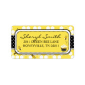 Bumble Bee Étiquette de adresse (Devant)