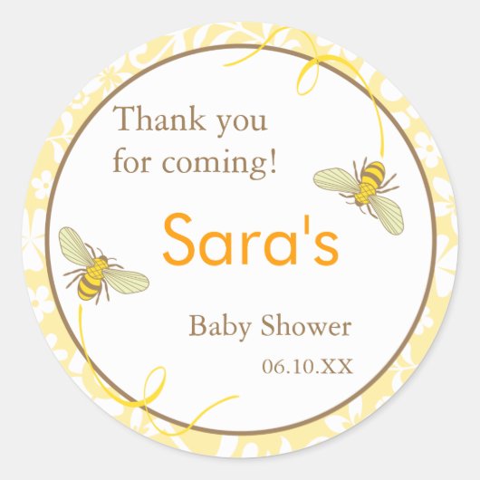 Bumble Bee Favor Sticker of Adreslabel (Voorkant)