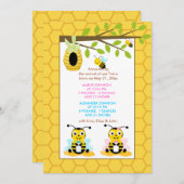 Bumble bee Gender onthulling Baby Birth Announance Aankondiging (Voorkant / Achterkant)