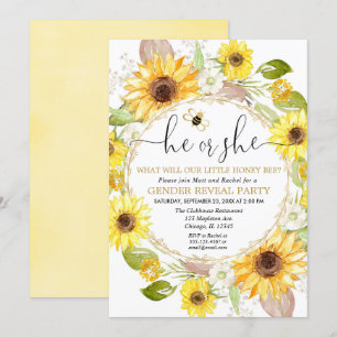 Bumble Bee Geslacht Onthullen Uitnodiging