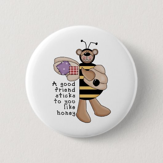 Bumble Bee Good Friend Ronde Button 5,7 Cm (Voorkant)