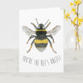 Bumble Bee Greetings Kaart - You're the Bee's Knee (Gele Bloem)