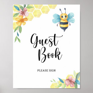 Bumble bee \ Guest book Poster