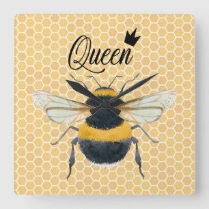Bumble Bee Honeybee Queen Bee Vierkante Klok