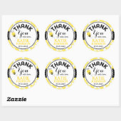 Bumble Bee Honeycomb Baby shower Étiquette (Feuille)