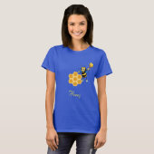 Bumble Bee Honeycomb & Calligraphy T-Shirt (Voorkant volledig)