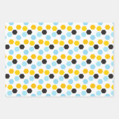Bumble Bee Honingraat, Stippen en Stripes Patterns Inpakpapier Vel (Voorkant 3)
