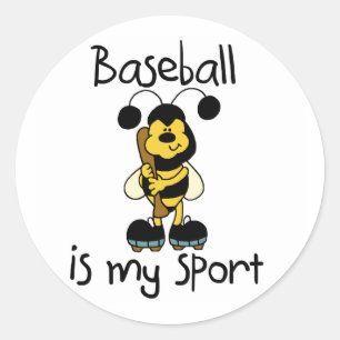 Bumble Bee Honkbal Sport Ronde Sticker