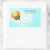 Bumble Bee Hop Bee Custom Book Plate Sticker (Sac)