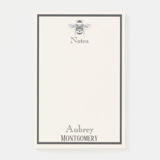  Bumble Bee illustratie | Gepersonaliseerd Post-it® Notes (Voorkant)