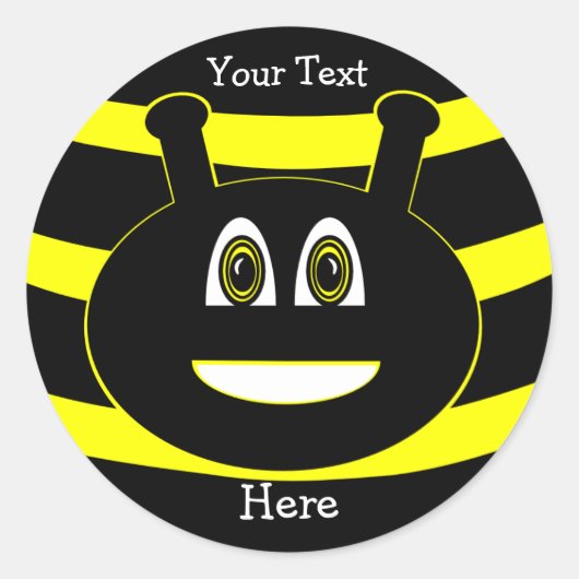 Bumble Bee Insectes Happy Smiles Stickers (Devant)