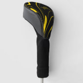 Bumble Bee kleuren geel monogram Golfheadcover (Schuin)