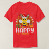 Bumble Bee Lover Halloween Kerstfeest Happy Hooth T-shirt (Design voorkant)
