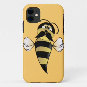 Bumble Bee met Mustache iPhone 11 Hoesje